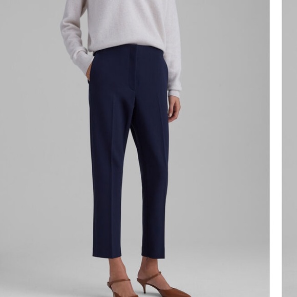 Club Monaco NavyBlue Slim Fit High Rise Stretch The Cigarette Pant Career NWT 12 - Picture 2 of 15